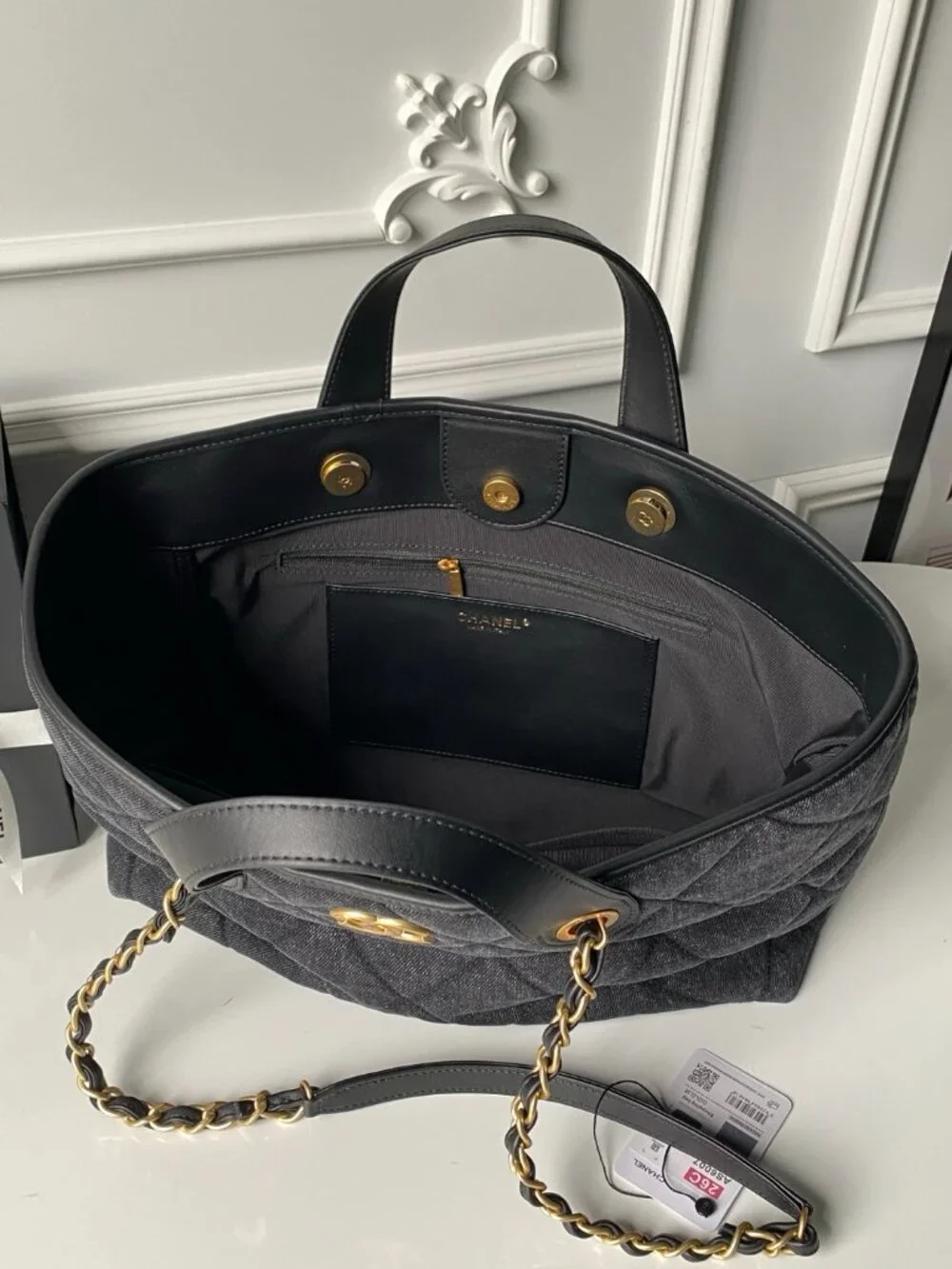 Chanel 26C Denim Shopping Bag